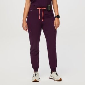 Figs Deep Purple High Waisted Zamora Jogger Scrub Pants Size M